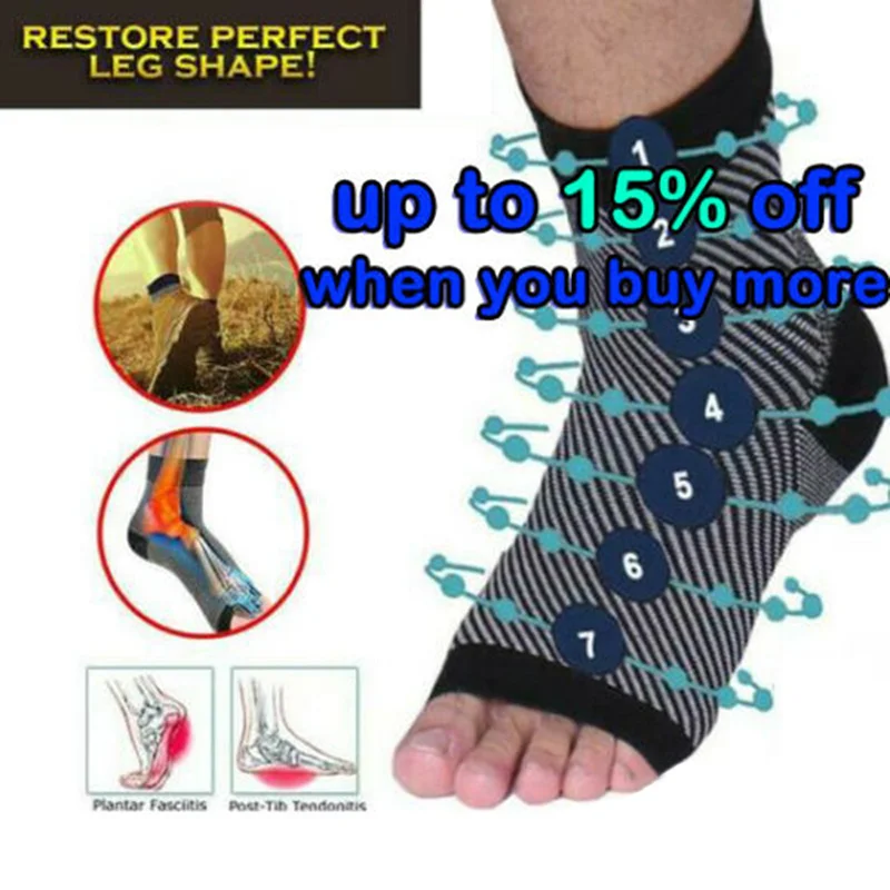 2Pcs Ankle Brace Sleeve Anti-Fatigue Compression Support Brace Sock for Injury Recovery Joint Pain Elastic Foot Sports Socks
2Pcs Ankle Brace Sleeve Anti-Fatigue Compression Support Brace Sock for Injury Recovery Joint Pain Elastic Foot Sports Socks