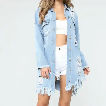 Fashion Women Autumn Winter Top Oversized Holes Ripped Denim Jacket Coats Ladies Casual Outwear Streetwear Plus Size
Fashion Women Autumn Winter Top Oversized Holes Ripped Denim Jacket Coats Ladies Casual Outwear Streetwear Plus Size