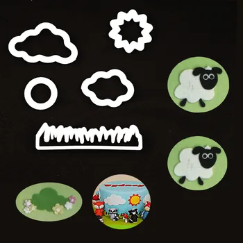 5 Pieces Goat Cloud Sun Grass Fondant Cake Cookie Cutter Die Bakery DIY Plastic Pressure Frosting Cookie Cutter 
5 Pieces Goat Cloud Sun Grass Fondant Cake Cookie Cutter Die Bakery DIY Plastic Pressure Frosting Cookie Cutter