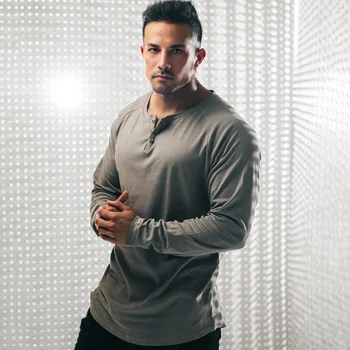 Fashion Male Solid Color Button Round Neck Long Sleeve T-Shirts Street Wear Casual Slim Men's Clothing Joggers Tops Size M-XXL
Fashion Male Solid Color Button Round Neck Long Sleeve T-Shirts Street Wear Casual Slim Men's Clothing Joggers Tops Size M-XXL