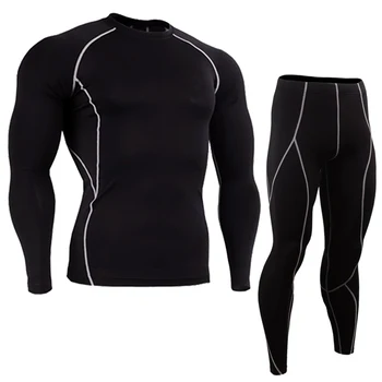 2019 new winter men's thermal underwear set fitness sports tights T-shirt suit stretch quick-drying clothes long-sleeved trouser
2019 new winter men's thermal underwear set fitness sports tights T-shirt suit stretch quick-drying clothes long-sleeved trouser