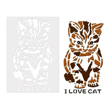 

26*18cm Animal cat Stencils DIY Craft Layering Stencils For Walls Painting Scrapbooking Stamping Stamp Album Decorative
