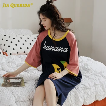 Patchwork Fashion Style Casual Crew Neck Woman Clothes Night Gown Sleep Shirt Long Shirt Home Dress Nighties for Woman Nighty 
Patchwork Fashion Style Casual Crew Neck Woman Clothes Night Gown Sleep Shirt Long Shirt Home Dress Nighties for Woman Nighty
