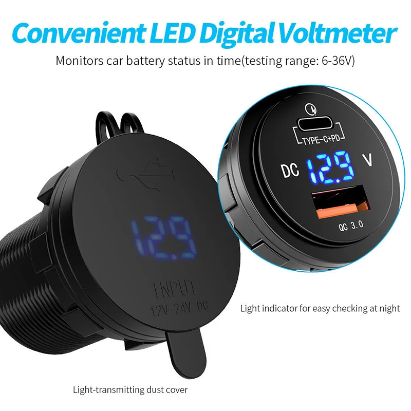 Car Charger For Mobile Cell Smart Phone Universal Type-C USB QC 3.0 Dual Port Fast Charging with/ LED Indicator Accessories
Car Charger For Mobile Cell Smart Phone Universal Type-C USB QC 3.0 Dual Port Fast Charging with/ LED Indicator Accessories