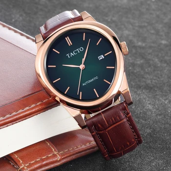 Tacto Luxury Dress Watch Men Genuine Leather Strap Rose Gold Blue Watch Automatic Mechanical Watches Waterproof 40mm for men
Tacto Luxury Dress Watch Men Genuine Leather Strap Rose Gold Blue Watch Automatic Mechanical Watches Waterproof 40mm for men