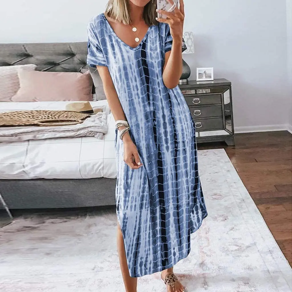 Dresses Women Summer 2021Printed Split V-neck Loose and Thin Large Size Irregular Dress Plus Size Clothing for Women Robe Femme
Dresses Women Summer 2021Printed Split V-neck Loose and Thin Large Size Irregular Dress Plus Size Clothing for Women Robe Femme