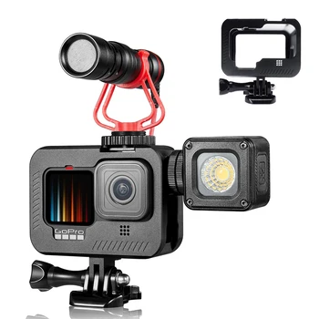GoPro 9 Metal Frame Case Vlog Cage Hard Cover Shell Double Clod Shoe With Charging Port For GoPro Hero 9 Sport Camera Accessorie
GoPro 9 Metal Frame Case Vlog Cage Hard Cover Shell Double Clod Shoe With Charging Port For GoPro Hero 9 Sport Camera Accessorie