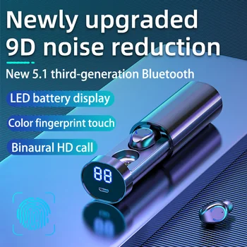 New 5.1 third-generation Bluetooth headset 9D panoramic sound noise reduction waterproof smart fingerprint touch Headphones
New 5.1 third-generation Bluetooth headset 9D panoramic sound noise reduction waterproof smart fingerprint touch Headphones