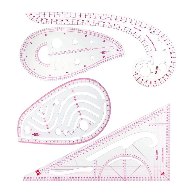 Sewing Ruler Set (4 Pcs) - Metric Ruler Set French Curve Pattern Grading Ruler Dressmaking Drawing Drafting Measure Template Too
Sewing Ruler Set (4 Pcs) - Metric Ruler Set French Curve Pattern Grading Ruler Dressmaking Drawing Drafting Measure Template Too