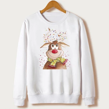 2019 Women's White Sweatshirt Print Cute Moose Hoodie Casual Comfortable Christmas style Hoodie
2019 Women's White Sweatshirt Print Cute Moose Hoodie Casual Comfortable Christmas style Hoodie