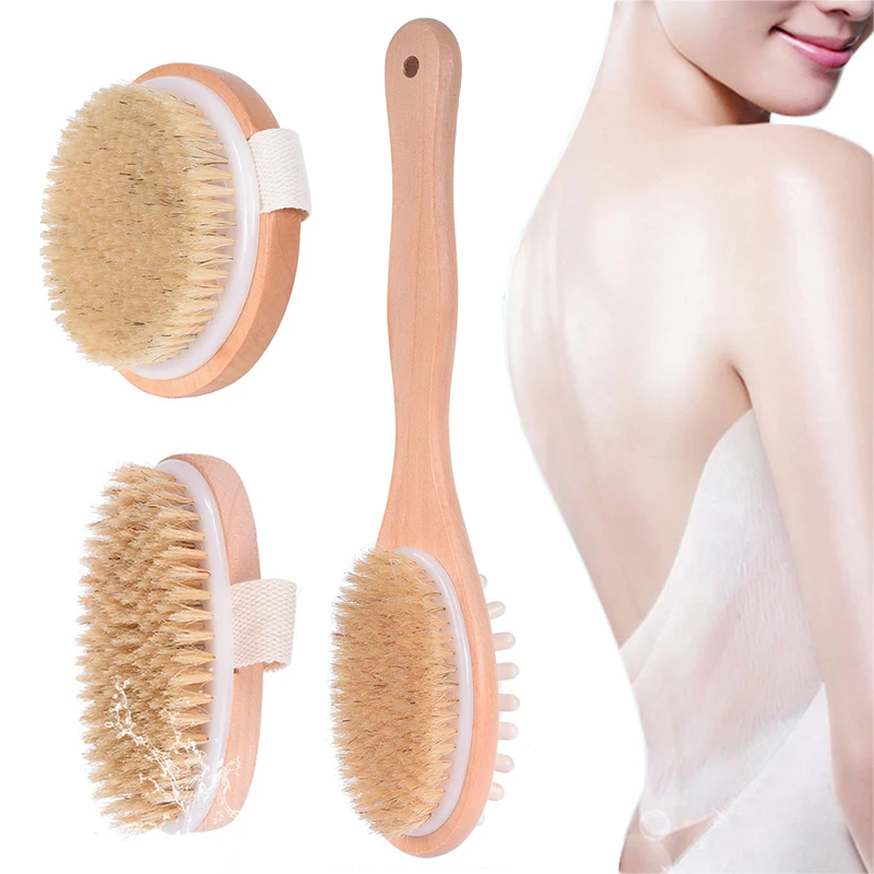 Scrubber Long Handle Wooden Spa Shower Brush 1PC 3 Models 2-in-1 Body Brush Sided Natural Bristles Body Brush
Scrubber Long Handle Wooden Spa Shower Brush 1PC 3 Models 2-in-1 Body Brush Sided Natural Bristles Body Brush
