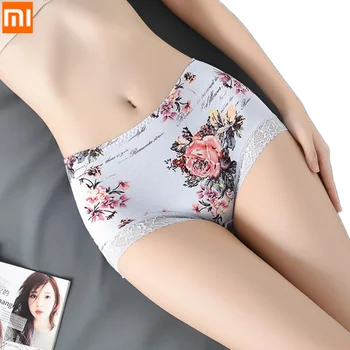 4pcs Xiaomi New Women's Mid-waist Breathable Comfortable Underwear Cotton Panties Women Seamless Printed Lace Briefs Underpants
4pcs Xiaomi New Women's Mid-waist Breathable Comfortable Underwear Cotton Panties Women Seamless Printed Lace Briefs Underpants