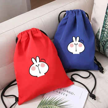 JANE'S LEATHER New Cute Little White Rabbit Personality Printing Drawstring Backpack Versatile Women Backpacks Student Schoolbag
JANE'S LEATHER New Cute Little White Rabbit Personality Printing Drawstring Backpack Versatile Women Backpacks Student Schoolbag