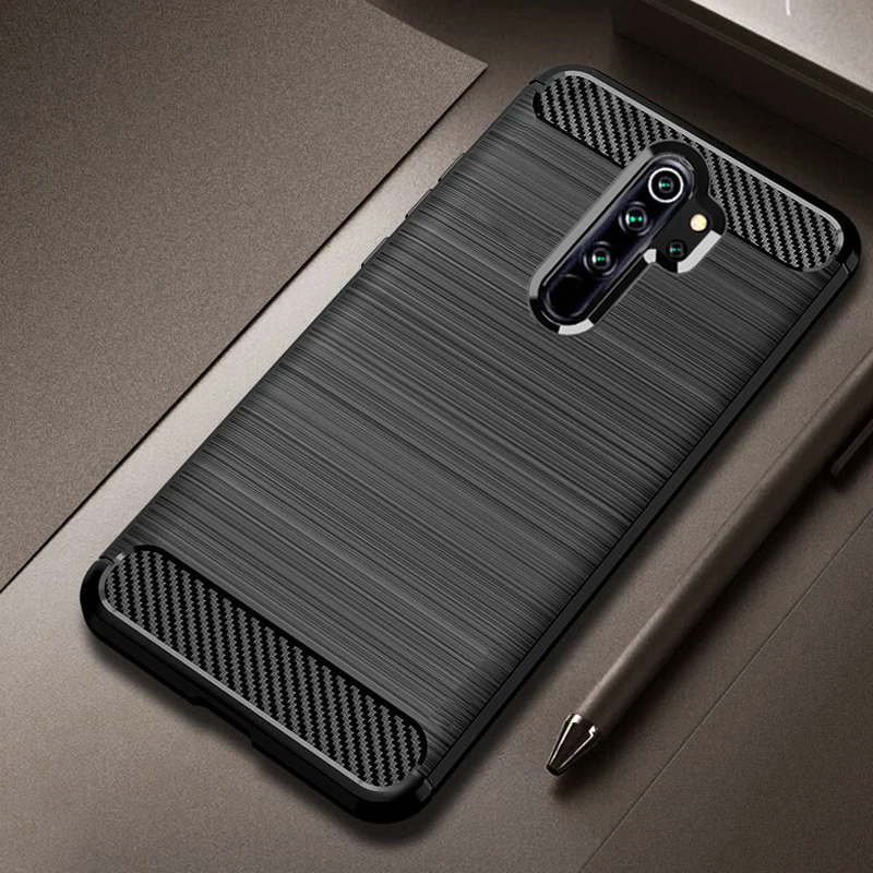 Мягкий силиконовый чехол для Xiaomi Redmi Note 8 Pro Чехол из углеродного волокна задняя