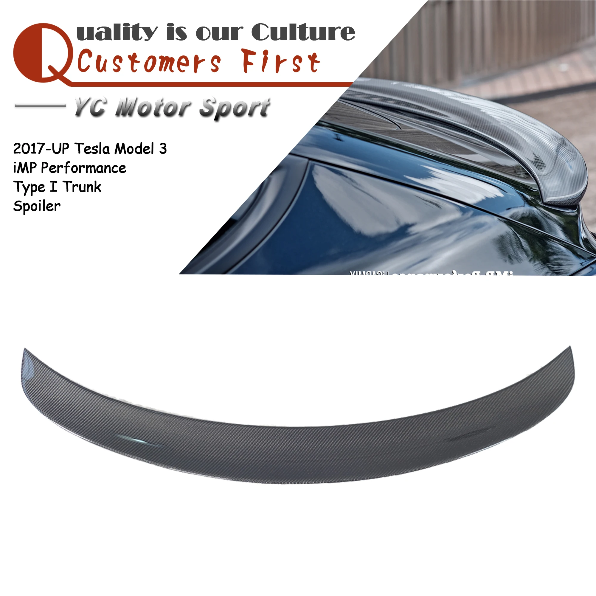 Car Accessories Carbon Fiber iMP Performance Type I Trunk Spoiler Style Fit For 2017-UP Tesla Model 3 Trunk Spoiler Wing
Car Accessories Carbon Fiber iMP Performance Type I Trunk Spoiler Style Fit For 2017-UP Tesla Model 3 Trunk Spoiler Wing