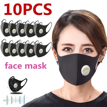 10PCs Black Mouth Mask Reusable Valved With 1 Filters Face Mask Washable Fashion Black With Ventilation Holes Masks For Hombres
10PCs Black Mouth Mask Reusable Valved With 1 Filters Face Mask Washable Fashion Black With Ventilation Holes Masks For Hombres