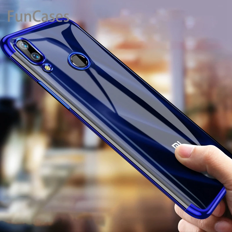 Чехол для Xiaomi Redmi Note 7 чехол противоударный Бампер Ультра тонкий прозрачный PC