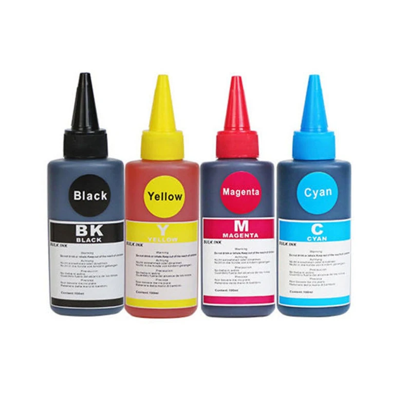 4PCS Universal Refill Dye Ink CMYK 100ML Refill Ink Kit Compatible For HP for Canon for Brother for Epson for Lexmark for DE
4PCS Universal Refill Dye Ink CMYK 100ML Refill Ink Kit Compatible For HP for Canon for Brother for Epson for Lexmark for DE