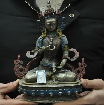 wedding decoration 8" Tibet buddhism silver Painted Vajrasattva tara Guanyin Bodhisattva statue
wedding decoration 8" Tibet buddhism silver Painted Vajrasattva tara Guanyin Bodhisattva statue