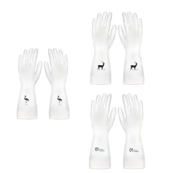 3 Pairs Household Gloves Novel Safe Reusable Dishwashing Gloves Long Cuff Gloves
3 Pairs Household Gloves Novel Safe Reusable Dishwashing Gloves Long Cuff Gloves
