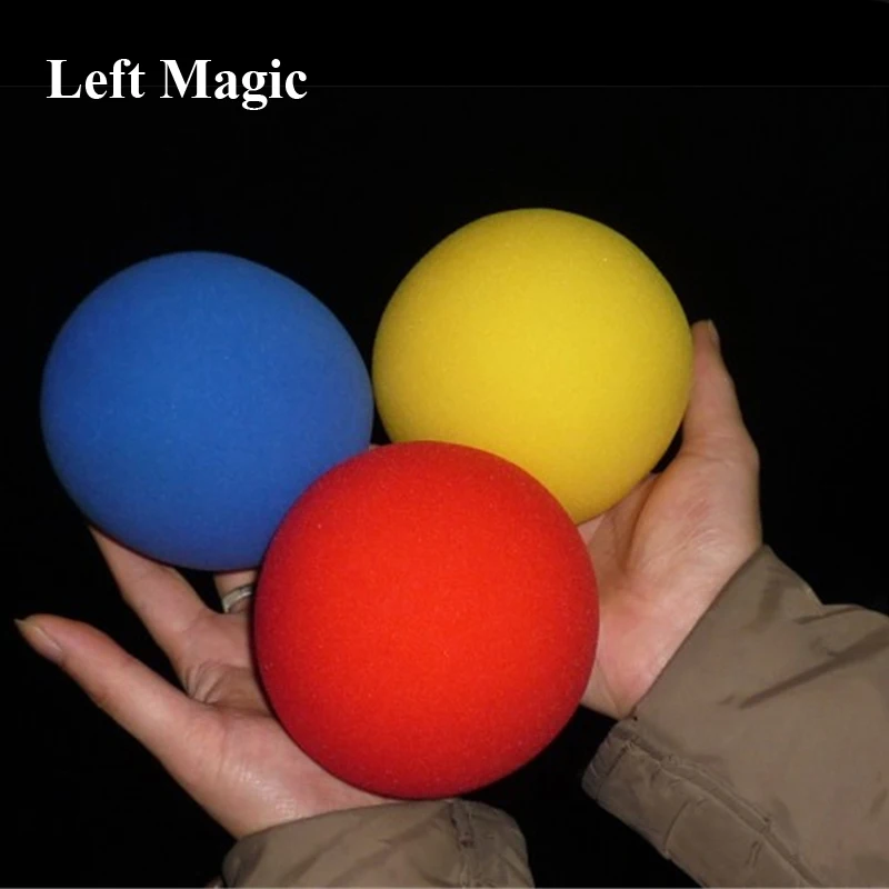 1 шт. 8 см палец губка мяч (красный желтый синий) Волшебные трюки классический маг
