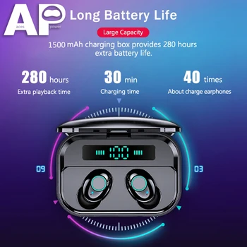 Acespower Sports TWS Earphones Mobile Phone Charging Bluetooth 5.0 LED Battery Display Finger Touch Wireless Stereo Headphone M7
Acespower Sports TWS Earphones Mobile Phone Charging Bluetooth 5.0 LED Battery Display Finger Touch Wireless Stereo Headphone M7