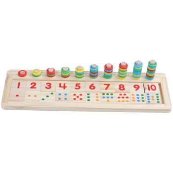 

Puzzle wooden Toy Preschool Toy Children Wooden Toys Dominos Counting and Board Stacking Educational toys