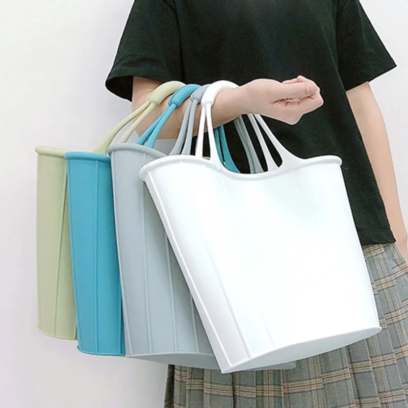 Multifunctional Silicone Shopping Bag Home Storage Handbag Waterproof Eco-friendly Reuseable for Outdoor MSU88 | Красота и здоровье