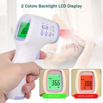 Non-contact Infrafred Thermometer Forehead Thermometer 0.5s Fast Reading Beep Alarm 2-color Backlight Body Temperature Measure
Non-contact Infrafred Thermometer Forehead Thermometer 0.5s Fast Reading Beep Alarm 2-color Backlight Body Temperature Measure