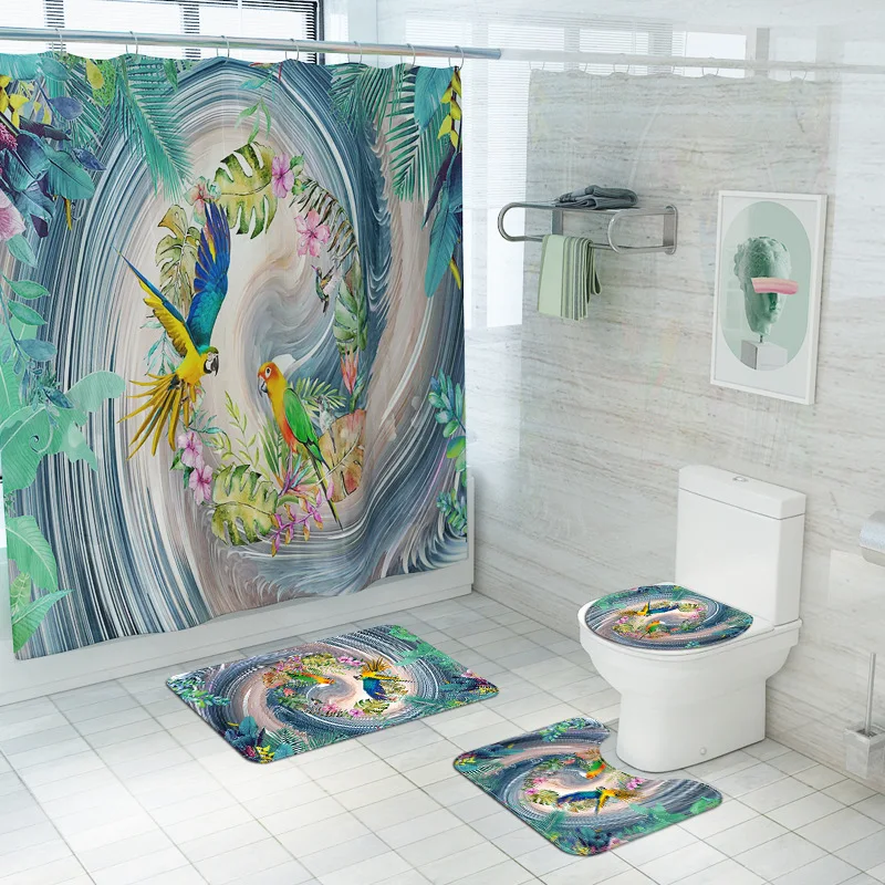 Traditional Printed Washroom Mat Toilet Carpet Set Shower Rug and Curtain Waterproof Water Absorbent Mats Bathroom Set Carpets
Traditional Printed Washroom Mat Toilet Carpet Set Shower Rug and Curtain Waterproof Water Absorbent Mats Bathroom Set Carpets