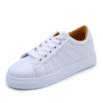 LIAOCHI Spring Sneakers PU Leather White Shoes Woman Lace-up Solid Color Breathable Casual Women Shoes Tenis Feminino Sneakers
LIAOCHI Spring Sneakers PU Leather White Shoes Woman Lace-up Solid Color Breathable Casual Women Shoes Tenis Feminino Sneakers