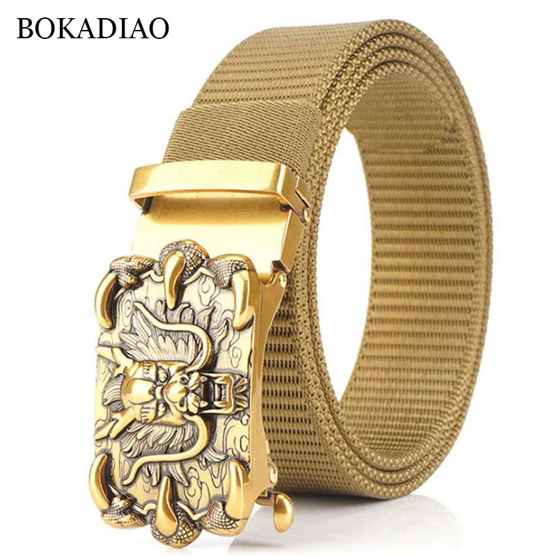 BOKADIAO Nylon Belt luxury Metal Automatic Buckle Belts for men fashion jeans belt outdoor casual canvas male strap high quality
BOKADIAO Nylon Belt luxury Metal Automatic Buckle Belts for men fashion jeans belt outdoor casual canvas male strap high quality