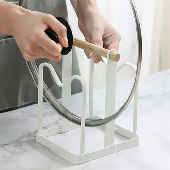 Kitchen Wrought Iron Pot Cover Rack Household Non-Perforated Pots Cutting Board Racks Drain Tray Storage Rack Organizer
Kitchen Wrought Iron Pot Cover Rack Household Non-Perforated Pots Cutting Board Racks Drain Tray Storage Rack Organizer