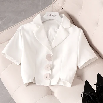 Feminine Small Blazers Suits Jackets 2019 New Summer All-match Solid Color Short Sleeve Loose Single Breasted Women Short Coats
Feminine Small Blazers Suits Jackets 2019 New Summer All-match Solid Color Short Sleeve Loose Single Breasted Women Short Coats
