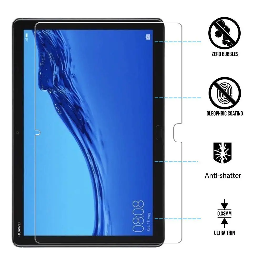 Tablet Tempered Glass Screen Protector Cover for Huawei MediaPad M5 Lite 10.1 Inch HD Anti-Fingerprint Tempered Film
Tablet Tempered Glass Screen Protector Cover for Huawei MediaPad M5 Lite 10.1 Inch HD Anti-Fingerprint Tempered Film