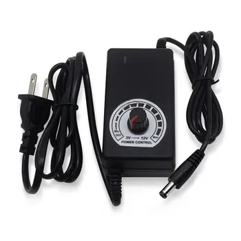 24W 2A 3-12V AC/DC Adjustable Power Adapter US Plug Supply Adapter Motor Speed Control Parts for Monitor LED Light
24W 2A 3-12V AC/DC Adjustable Power Adapter US Plug Supply Adapter Motor Speed Control Parts for Monitor LED Light
