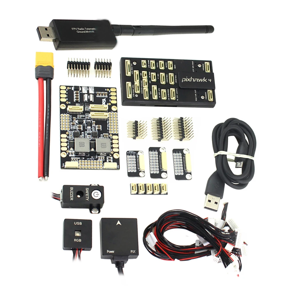 Pixhawk 4 PX4 Flight Control M8N GPS MODULE & PM Power Management Board PPM I2C RGB 433Mhz / 915Mhz 100mW Telemetry Combo kit
Pixhawk 4 PX4 Flight Control M8N GPS MODULE & PM Power Management Board PPM I2C RGB 433Mhz / 915Mhz 100mW Telemetry Combo kit
