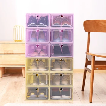 1PC/6PCS Shoe storage box Plastic thick shoe cabinet Waterproof greaseproof saving space clothing storage living room 
1PC/6PCS Shoe storage box Plastic thick shoe cabinet Waterproof greaseproof saving space clothing storage living room