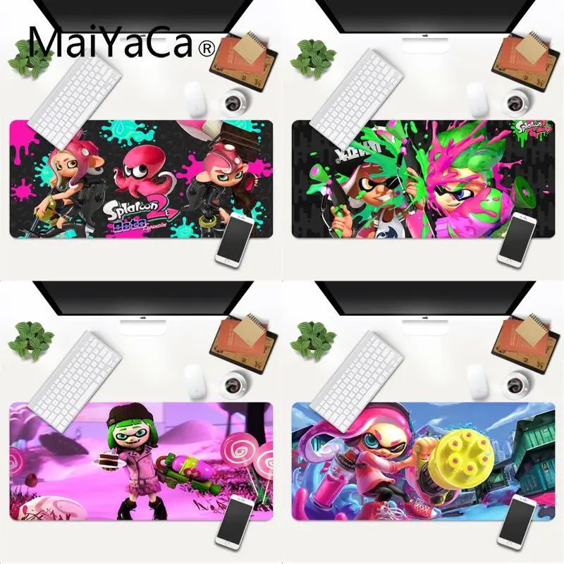 Красивые коврики для игровой клавиатуры аниме Splatoon 2 игровые мыши коврик xl xxl 800x300