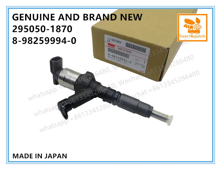 Подлинная и абсолютно новая дизельная Топливная форсунка COMMON RAIL 295050-1870 8982599940 для