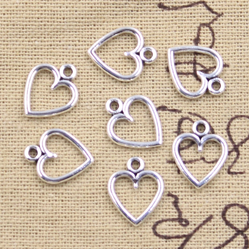 50pcs Charms Hollow Lovely Heart 14x11mm Antique Silver Color Pendants Making DIY Handmade Tibetan Finding Jewelry
50pcs Charms Hollow Lovely Heart 14x11mm Antique Silver Color Pendants Making DIY Handmade Tibetan Finding Jewelry
