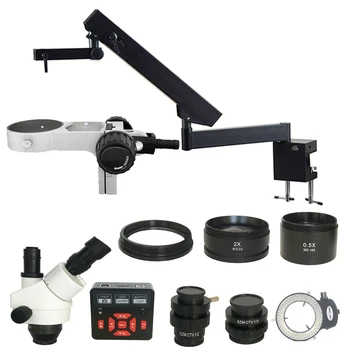 3.5X-90X Trinocular Articulating Arm Pillar Clamp Zoom Stereo Microscope SMD Soldering 14MP HDMI USB digital camera microscopio
3.5X-90X Trinocular Articulating Arm Pillar Clamp Zoom Stereo Microscope SMD Soldering 14MP HDMI USB digital camera microscopio