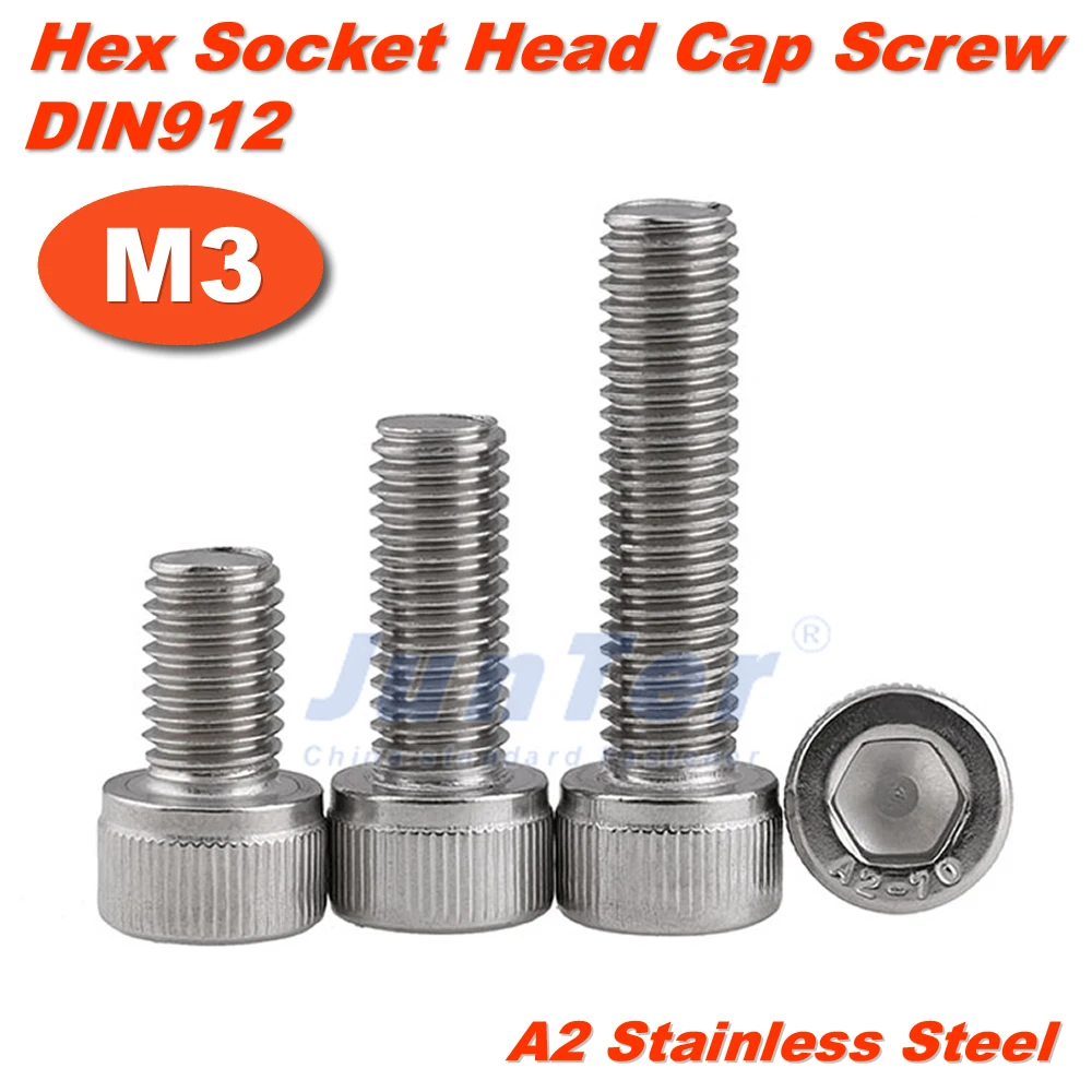 500pcs/lot M3(3mm) A2 Stainless Steel Allen Blots Hex Socket Head Cap All Thread Screws Metric DIN912
500pcs/lot M3(3mm) A2 Stainless Steel Allen Blots Hex Socket Head Cap All Thread Screws Metric DIN912
