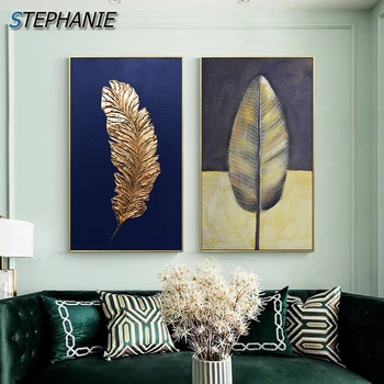 Abstract Pop Golden Leaf Canvas Painting Retro Poster and Print Feather Wall Art Picture for Living Room Black and Grey Cuadros
Abstract Pop Golden Leaf Canvas Painting Retro Poster and Print Feather Wall Art Picture for Living Room Black and Grey Cuadros