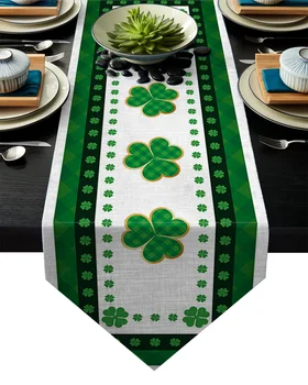 Green Plaid Clover Table Runner Table Flag Home Party Decorative Tablecloth Table Runners
Green Plaid Clover Table Runner Table Flag Home Party Decorative Tablecloth Table Runners