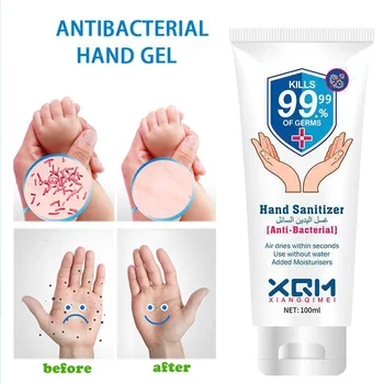 100ml 75% Alcohol Antibacterial Moisturizing Hand Sanitizer Gel Kill 99.99% Germs Fast Dry Waterless Antiseptic Hand Gel
100ml 75% Alcohol Antibacterial Moisturizing Hand Sanitizer Gel Kill 99.99% Germs Fast Dry Waterless Antiseptic Hand Gel
