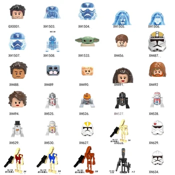 Single War Darth Vaders Clone Storm Troopers Kylos Yoda C3PO Maul Figures Head accessories Building Blocks toys Series-XINH
Single War Darth Vaders Clone Storm Troopers Kylos Yoda C3PO Maul Figures Head accessories Building Blocks toys Series-XINH