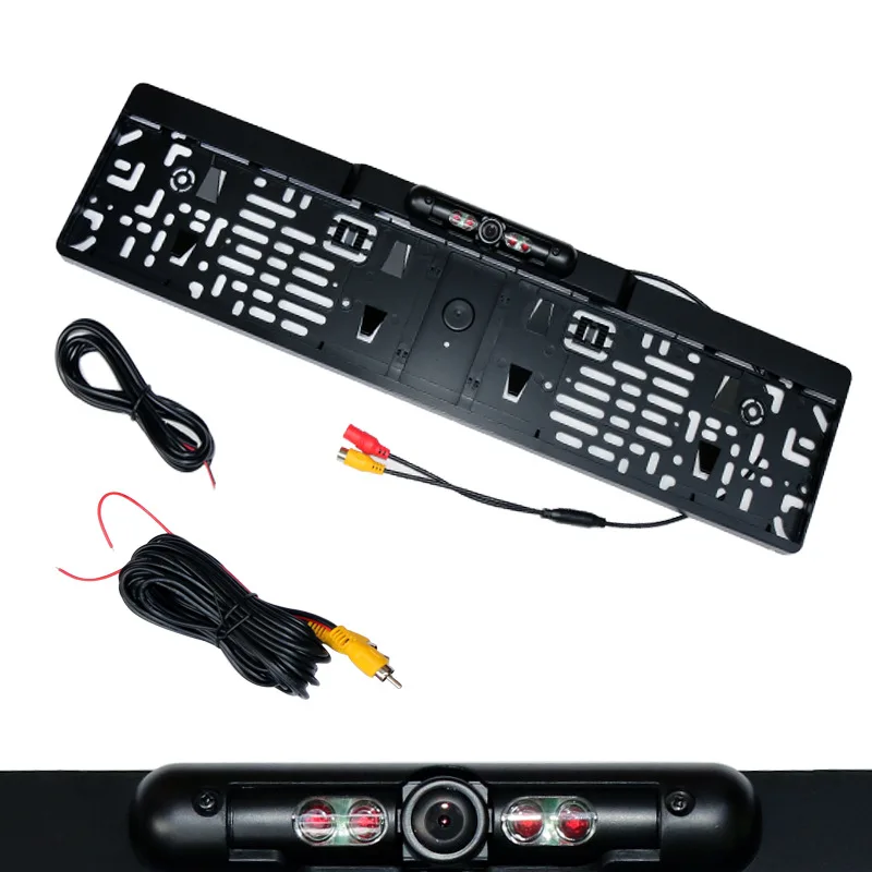 Auto Parktronic EU Car License Plate Frame Rear View Camera HD Night Vision Rear View Camera Reverse Rear Camera With 4 IR Light
Auto Parktronic EU Car License Plate Frame Rear View Camera HD Night Vision Rear View Camera Reverse Rear Camera With 4 IR Light