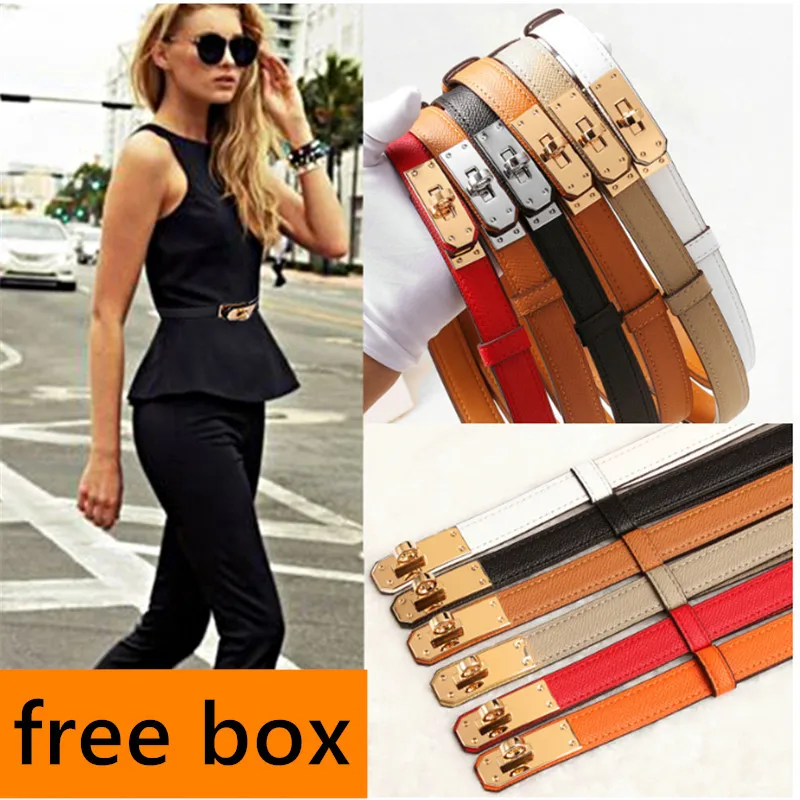 2019 real leather brand women 1.8cm width belts Free gift box gold and silver lock buckle dress jeans sweater waistband belt
2019 real leather brand women 1.8cm width belts Free gift box gold and silver lock buckle dress jeans sweater waistband belt