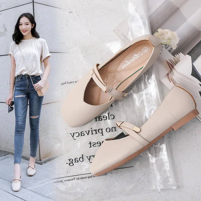 Square Head Shoes Women's 2019 Spring Flat Peas Shoe Mori Girl Line Small Leather Shoes Women's England Slip-on Versatile Shoes
Square Head Shoes Women's 2019 Spring Flat Peas Shoe Mori Girl Line Small Leather Shoes Women's England Slip-on Versatile Shoes